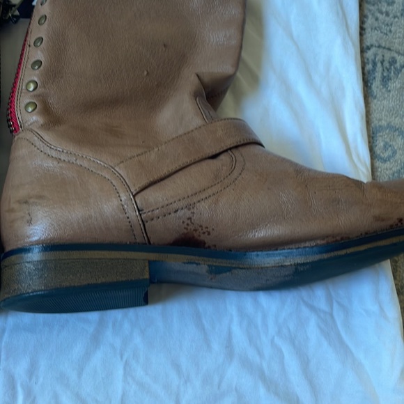 Steve Madden Camel Tan Temmpt Mid-Rise Moto Boots. Size 7.5 - Picture 5 of 9